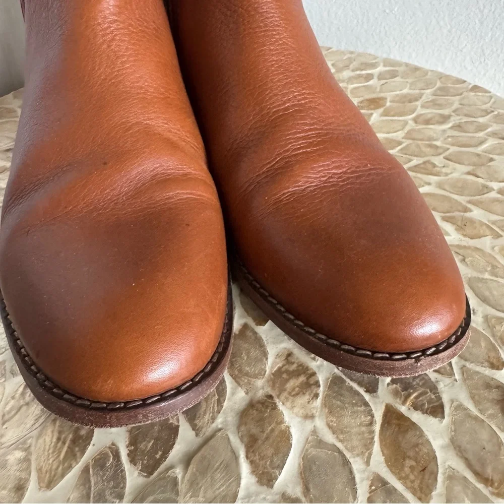 Madewell Tan Ainsley Chelsea Leather Ankle Boots size 6M - Picture 7 of 12